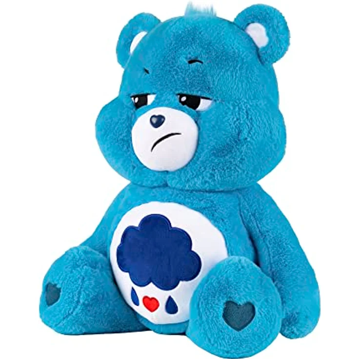 Basic Fun Care Bears Grumpy Bear 60 cm Jumbo Plüsch, weiches blaues Kuscheltier für Jungen und Mädchen ab 4 Jahren, fördert Teilen und Fürsorge – Bild 2