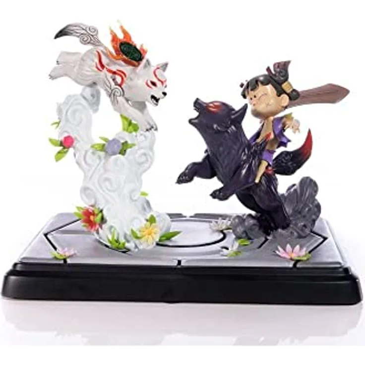 First4Figures Okamiden Statuette Chibiterasu vs. Dark Chibiterasu & Possessed Kuni 33 cm