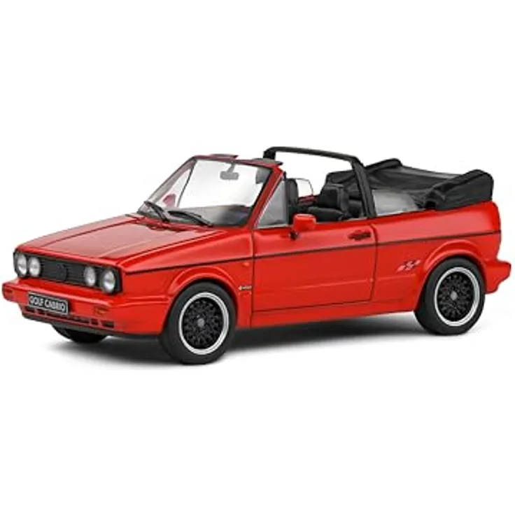 Solido 1:43 Volkswagen Golf MKI 1992, Die-Cast Modellfahrzeug in rot mit Fensterkarton und Kunststoffsockel, ideal als Geschenk