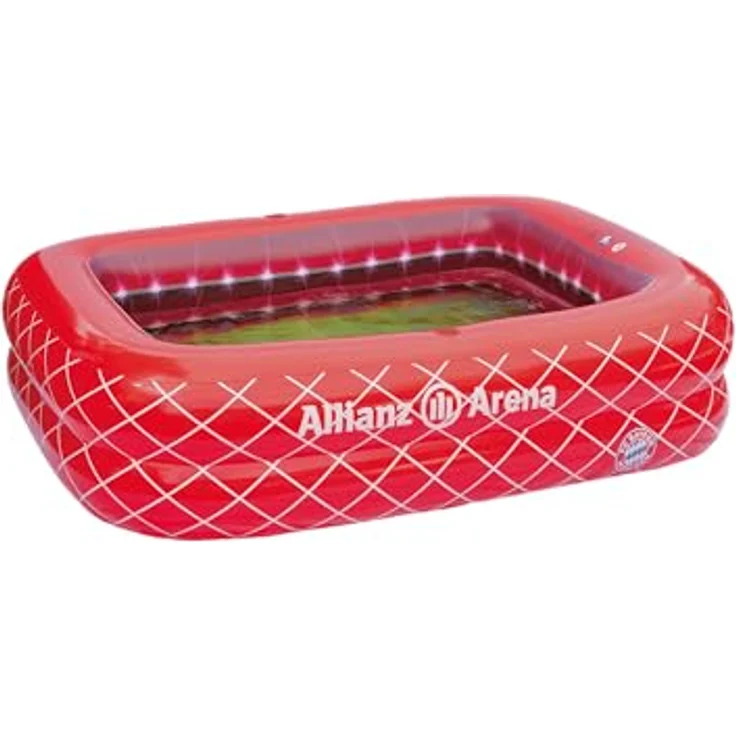 Happy People Planschbecken 16073 FCB Family Pool, aufblasbares Pool in Allianz Arena Optik, 200 x 150 x 50 cm, 100% PVC, offizieller FC Bayern Fanartikel – Bild 1
