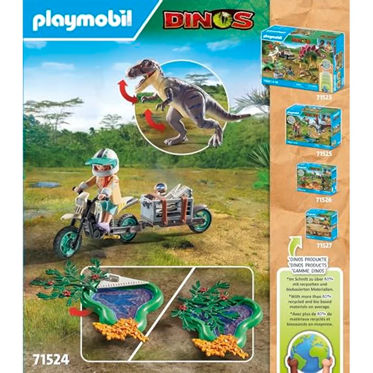 Playmobil® Konstruktions-Spielset T-Rex-Spurensuche (71524), Dinos, (46 St), Made in Europe – Bild 6