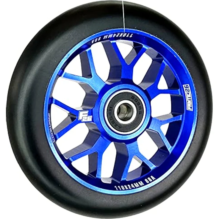 Fantic26 Spy7 Stunt-Scooter Rolle 110mm, ABEC-11 Lager, Aluminium 6061-T6, Blau/Pu Schwarz – Bild 1