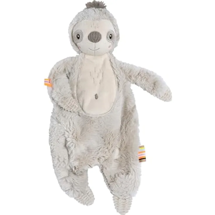 Fehn Schmusetuch Faultier, Kuschelweiches Stofftier-Schnuffeltuch, Einschlafhilfe & Spielkamerad für Babys, 33 cm, Maschinenwaschbar