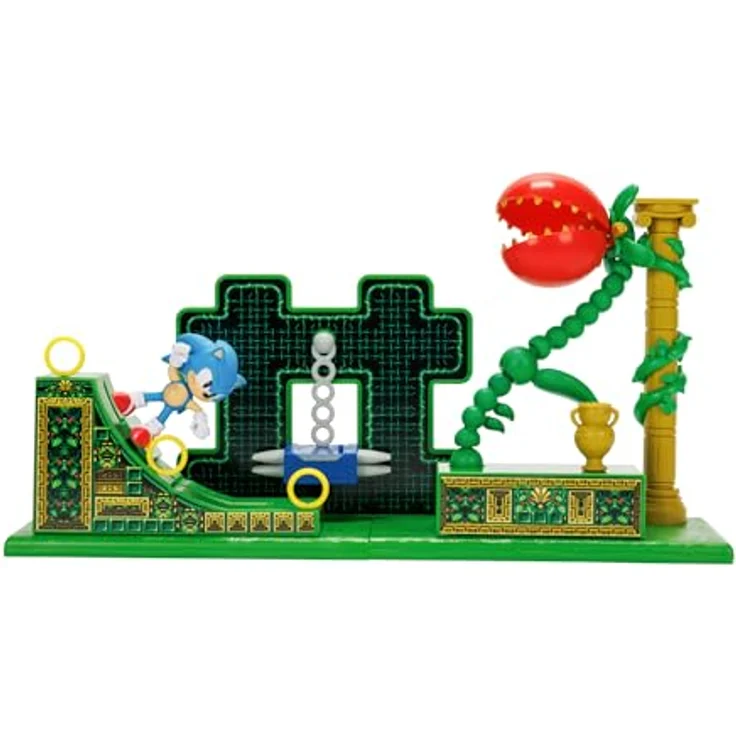 Jakks Pacific Sonic the Hedgehog Stardust Speedway Zone Spielset, inkl. 6,5 cm Figur, detailreiche Nachbildung für kreative Abenteuer – Bild 2