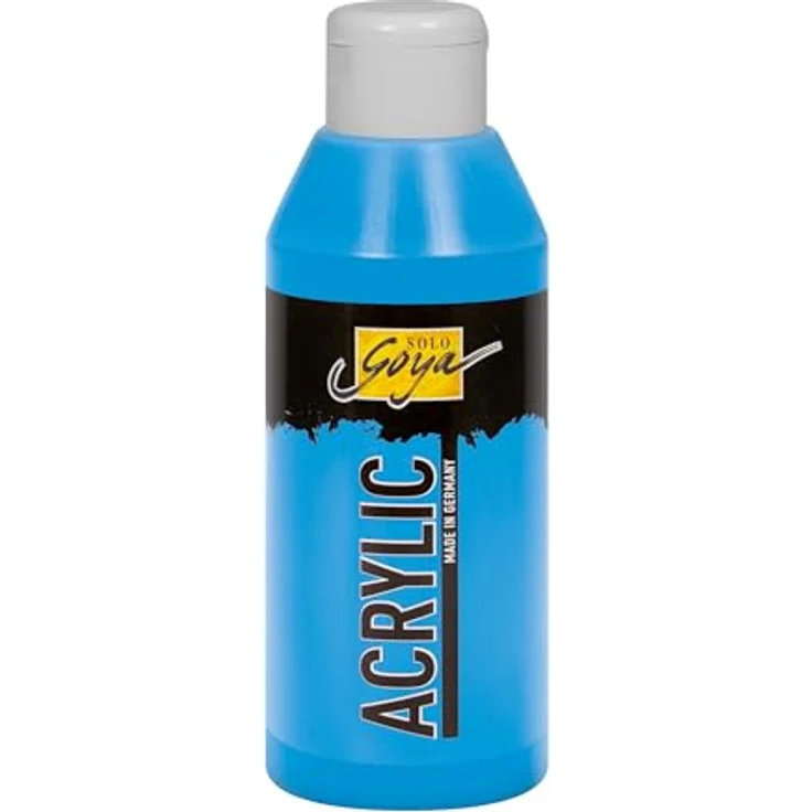 KREUL Solo Goya Acrylic lichtblau, 250 ml Acrylfarbe, wasserbasis, matt und schnell trocknend, gut deckend, vielseitig einsetzbar in Studienqualität – Bild 1