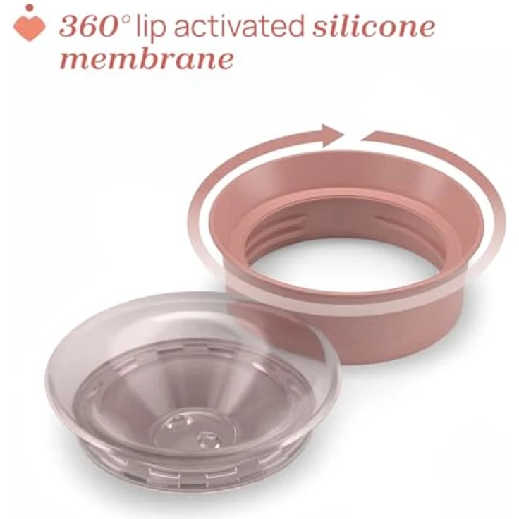 Chicco Perfect First Baby Trinklernbecher 200 ml, 360° Silikonventil, ergonomische Trinkhilfe mit abnehmbaren Griffen, BPA-frei, Rosa – Bild 4