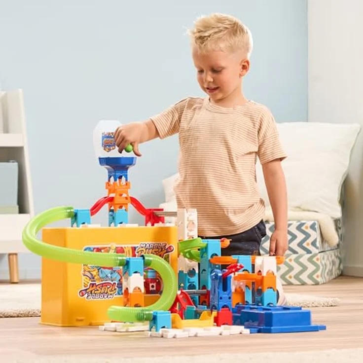 Vtech Marble Rush - Build & Store Box Set M400, Kugelbahn mit hoher Qualität, ideal als Geschenk, unterstützt Spiel und Phantasie – Bild 3