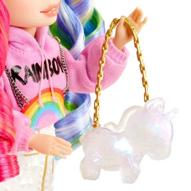 Rainbow High Anziehpuppe Creative Crystals Fashion Doll Amaya, Kristalllook Outfit mit Zubehör und DIY Kristallring – Bild 6