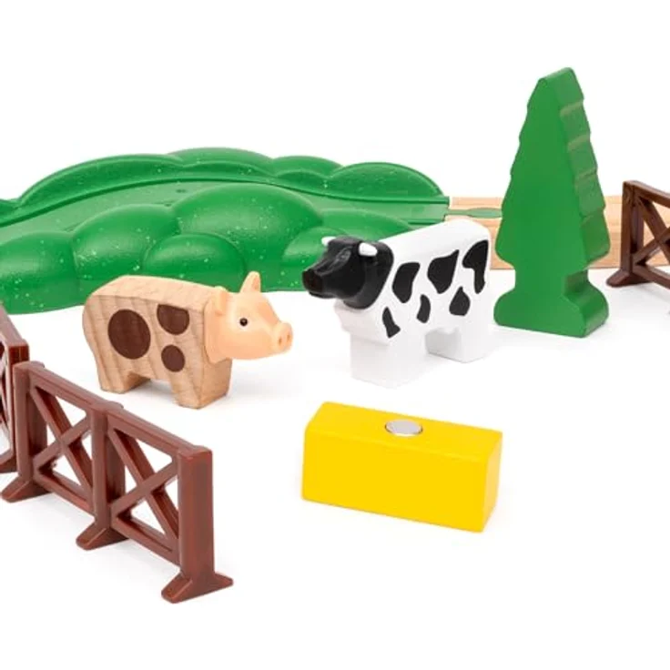 BRIO® Rote Lola Bauernhof Zugset, 24-tlg. Spielzeug-Eisenbahn mit Batterielok, FSC®-zertifiziert – Bild 8