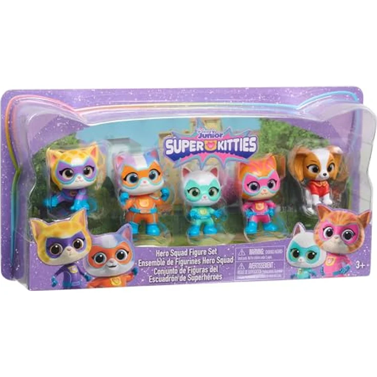 Just Play Disney Junior SuperKitties Heldenteam, 5-teiliges Figurenset mit 5 cm großen Sammelfiguren, Kinderspielzeug ab 3 Jahren – Bild 4