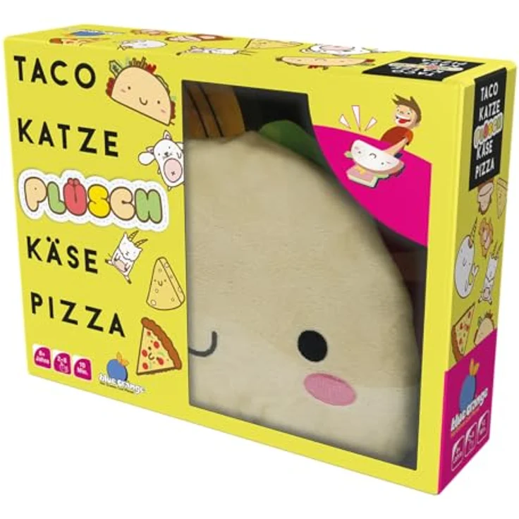 Asmodee Taco Katze Plüsch Käse Pizza, inkl. Taco-Plüsch-Handschuh für das verrückte Reaktionsspiel – Bild 3