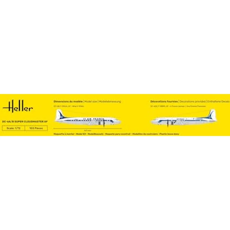 Heller 80315 Modellbausatz Douglas DC-6 Super Cloudmaster, detailliertes Flugzeugmodell im Maßstab 1:72 – Bild 5