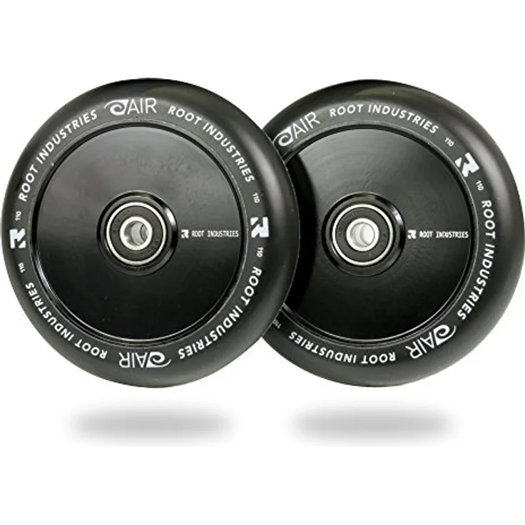 Root Industries Stuntscooter 2 x Air Stunt-Scooter Rollen 110mm, leichtes Aluminum, Schwarz/PU Schwarz