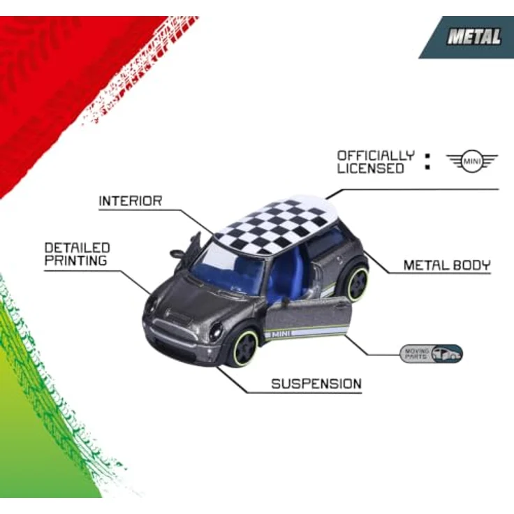 Majorette Mini 5er Pack Giftpack, Spielzeugautos aus Metall mit Freilauf und beweglichen Teilen, für Kinder ab 3 Jahren – Bild 4