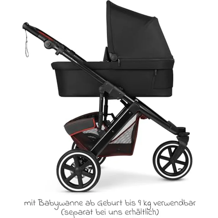 ABC Design Sportbuggy Salsa 5 Run, Robuster Jogger mit Luftreifen und großem Sonnendach, Coal – Bild 4