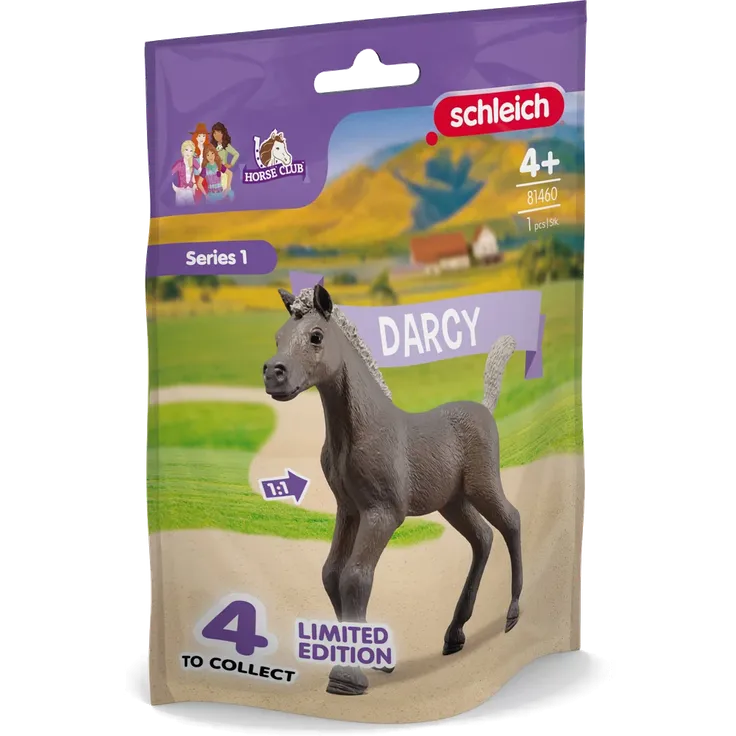 Schleich Sammelfohlen Darcy, graubraunes Fohlen mit hellem Schweif, 10 x 2 x 8 cm – Bild 1