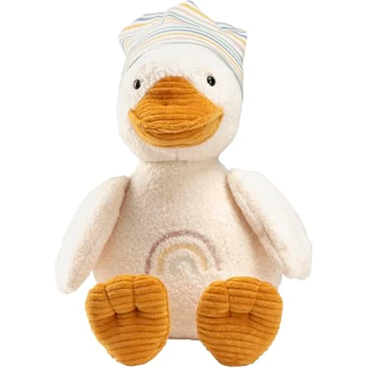Sterntaler Kuscheltier groß Ente Edda Lou, Kuschelig weich, Anschmiegsame Materialien, Modische Beanie Mütze, Glänzende Knopfaugen, Harmonische Farbtöne, Waschmaschinenfest bei 40°C – Bild 2