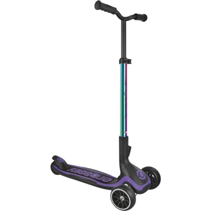 Globber Ultimum Neo Chrome Kinderroller, höhenverstellbar, faltbar, für Kinder und Erwachsene, bis 100 kg, rutschfeste Plattform, max. Sicherheit – Bild 1