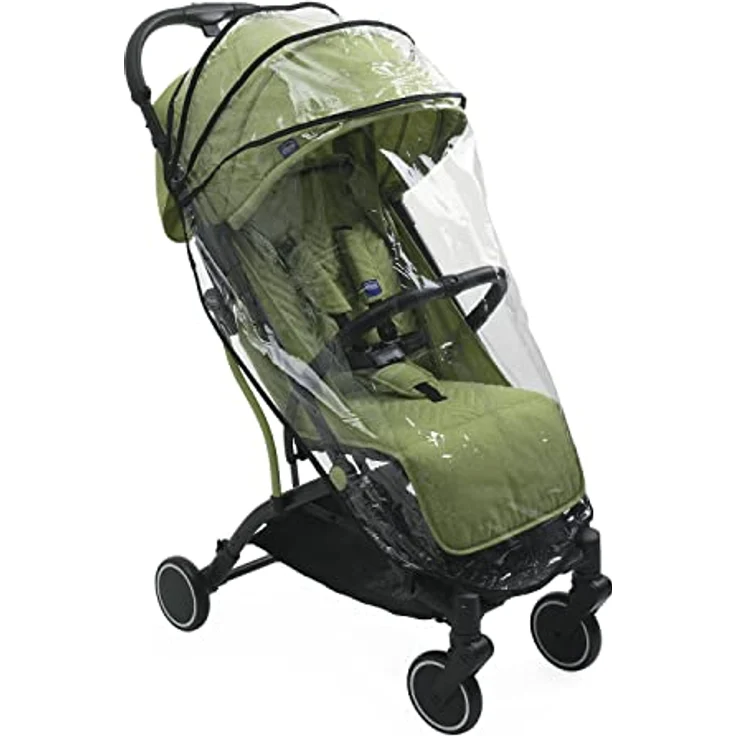 Chicco Trolley Me Kinderwagen, ultraleicht, kompakt, faltbar und neigbar von der Geburt bis 15 kg, mit Trolley-System, Regenhülle und ausziehbarem Verdeck – Feile – Bild 12