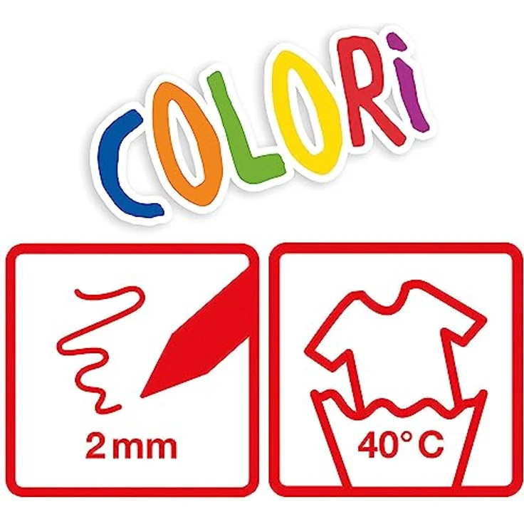 Eberhard Faber 551224 - Colori Filzstifte in 24 Farben mit 2 mm Mine, Farbstifte für flächiges Malen, Illustrieren und Kolorieren – Bild 4