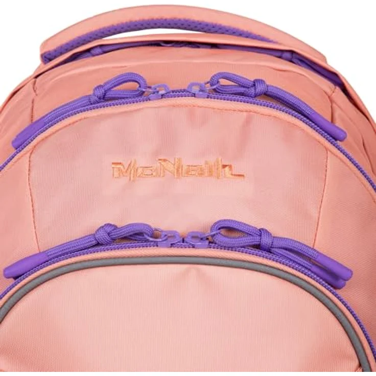 McNeill Schulrucksack Milo, Polyester mit Stift- und Steckfächern, Trinkflaschen-Taschen und Haken zum Aufhängen, blau – Bild 6