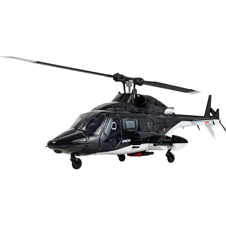 Amewi Bell 222 Airwolf Pro, RC-Helikopter 6-Kanal mit 3D/6G Flugstabilisierung und LED-Beleuchtung, schwarz-weiß