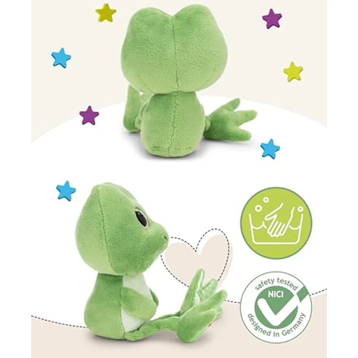 NICI GLUBSCHIS Frosch Jummi, Kuscheltier aus weichem Plüsch, 15cm, grün, mit Glubschaugen und langen Schlenkerbeinen, ideales Geschenk für Kinder und Erwachsene – Bild 3
