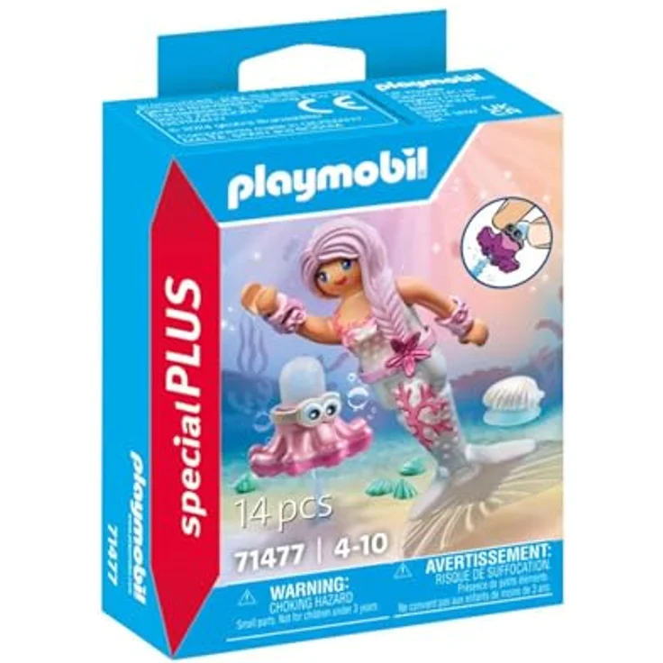 Playmobil® 71477, Meerjungfrau mit Spritzkrake, Unterwasserabenteuer-Set mit Wasser-Pipette – Bild 3