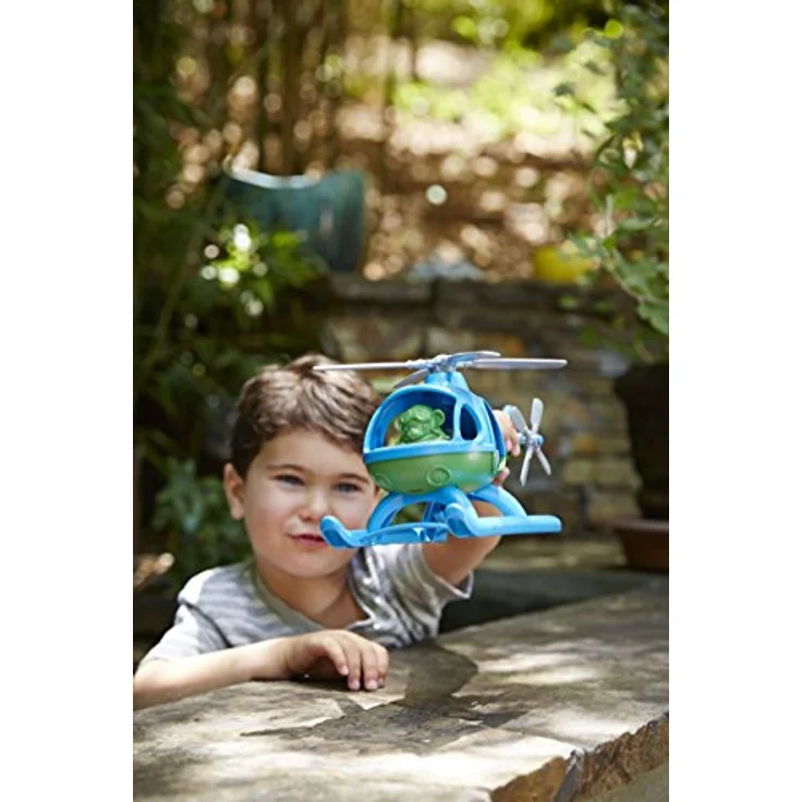 Green Toys 8601060 Hubschrauber, Helikopter, Spielflugzeug, nachhaltiges Spielzeug für Kinder ab 24 Monaten – Bild 4