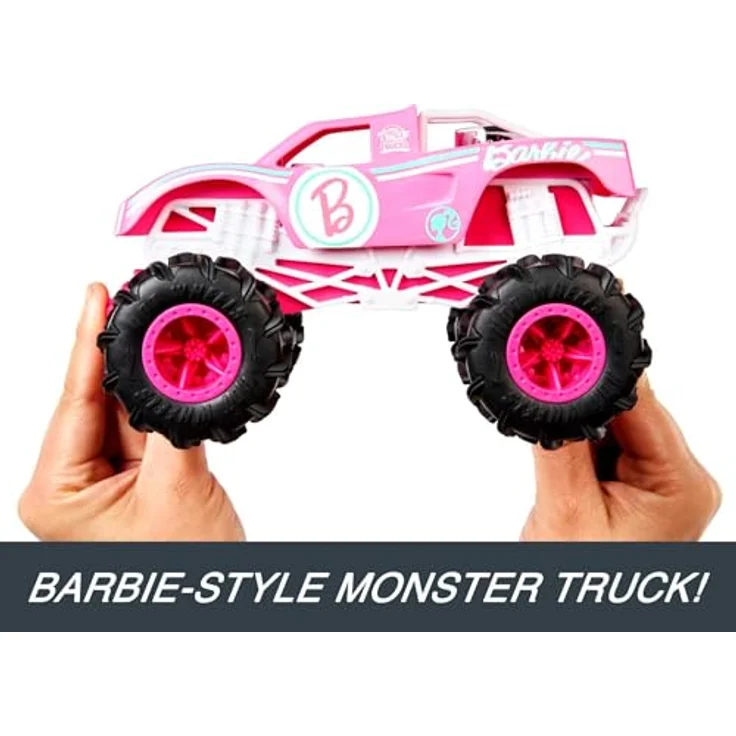 Hot Wheels RC Barbie Monster Truck, ferngesteuertes Spielzeugfahrzeug im Maßstab 1:24 mit coolen Stunt-Tricks und Riesenreifen – Bild 2