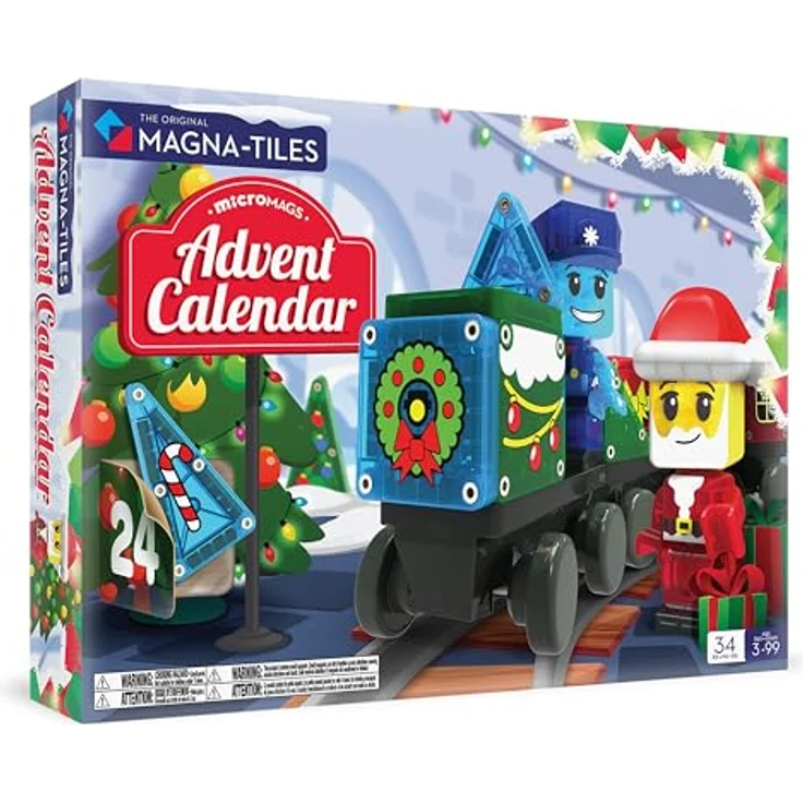 Magna-Tiles Advent Calendar mit microMAGS (90363) – Kreatives Spielzeug zur Förderung von STEM-Fähigkeiten, 24 magnetische Bausteine – Bild 1