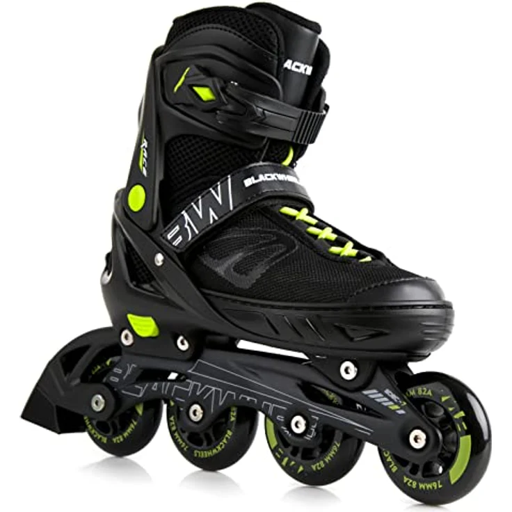 Blackwheels Sonic Inline Skates, Roller Skates für Jugendliche und Erwachsene, 76 cm Räder, Grün – Bild 3