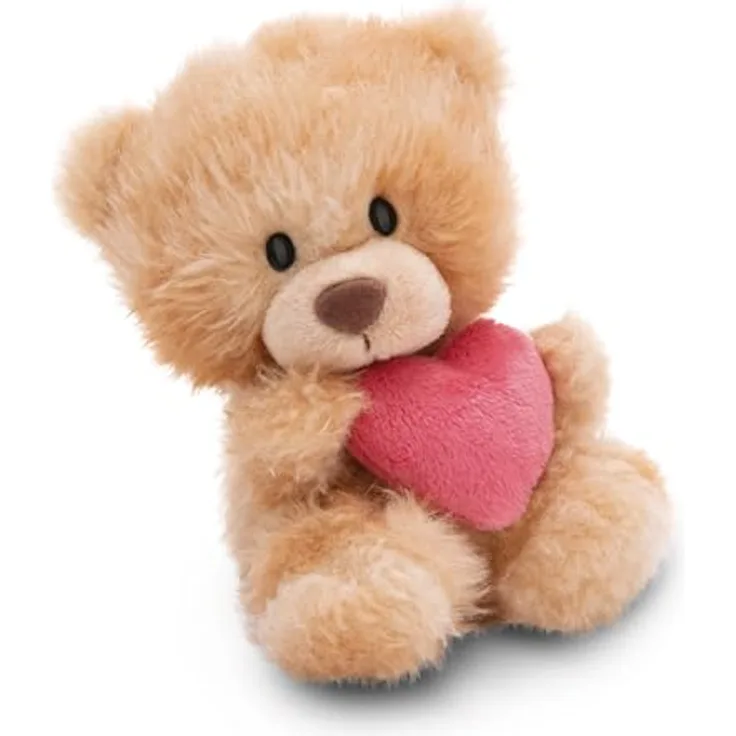 NICI Kuscheltier Bär mit Herz 18cm - Hellbraun aus weichem Plüsch, für Kinder & Erwachsene, tolle Geschenkidee