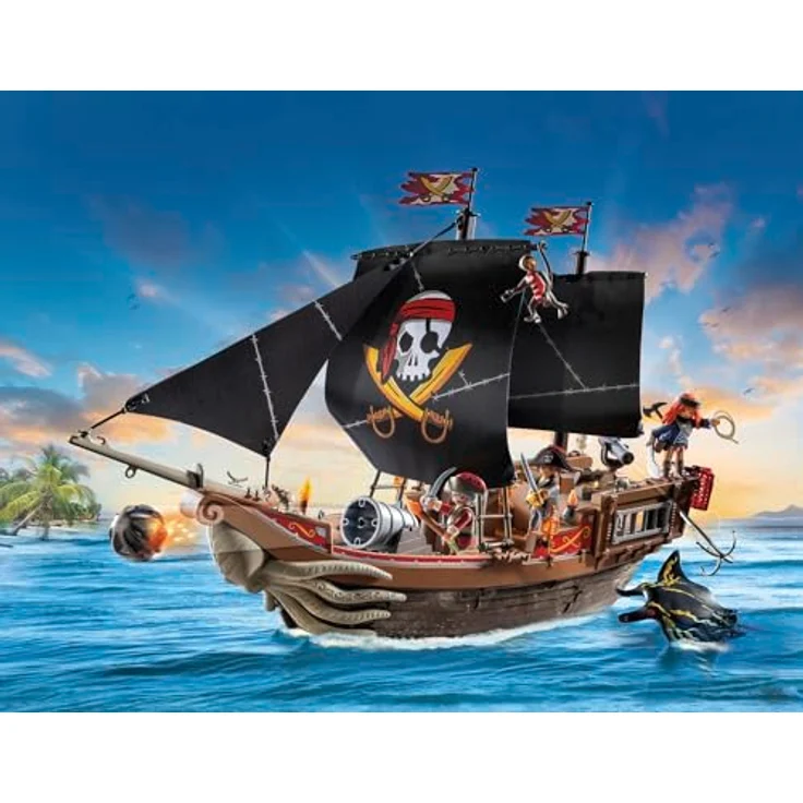 Playmobil® Konstruktions-Spielset Großes Piratenschiff (71530), Pirates, (137 St), Made in Europe – Bild 3