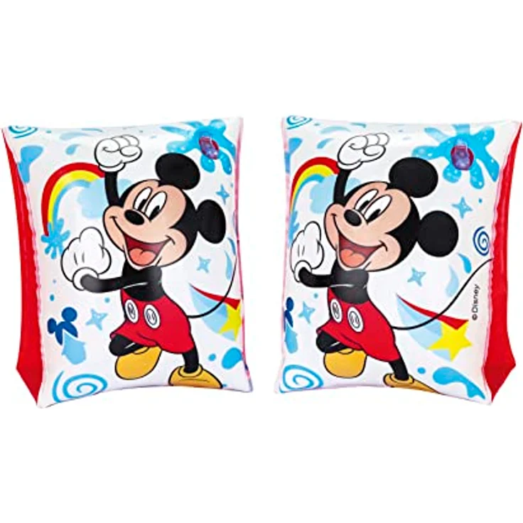 Bestway Disney Junior Schwimmflügel Mickey Mouse Clubhouse, 3-6 Jahre, strapazierfähiges PVC, 2 Luftkammern, blau – Bild 1