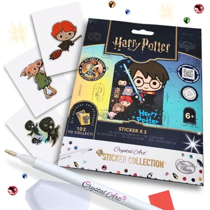 CRAFT Buddy Sticker Harry Potter - Crystal Art - Sammelalbum mit 102 Stickern und fesselnder Hogwarts-Hintergrundkunst – Bild 9