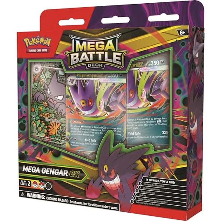 Nintendo Pokémon-Sammelkartenspiel: Mega-Battle-Deck – Mega-Gengar EX / Mega-Diancie EX, 60 spielbare Karten mit Zubehör und Online-Code – Bild 5
