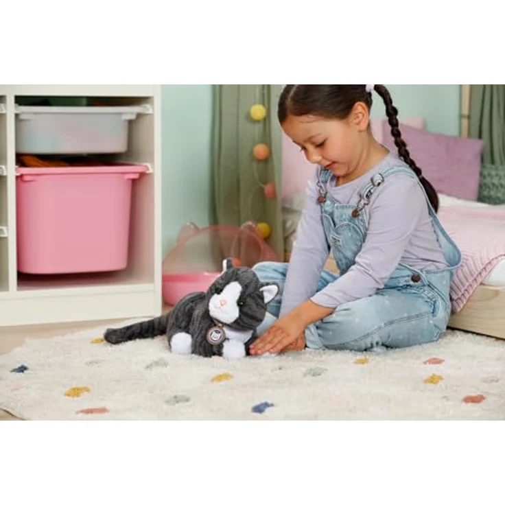 Baby Born Kuscheltier Meine Katze Cookie mit Box, grau getigertes Fell und elektronischer Schnurrfunktion – Bild 6