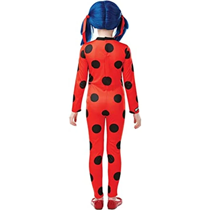 Rubie's – Offizielles Miraculous Kostüm Tikki Ladybug, roter Jumpsuit mit schwarzen Punkten, Größe 5-6 Jahre, inkl. passender Maske – Bild 2