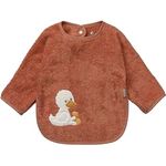 Sterntaler Ärmellätzchen aus Frottee mit Druckknopf und Ente Edda Lou Applikation, saugfähig, für Jungen und Mädchen, gelb