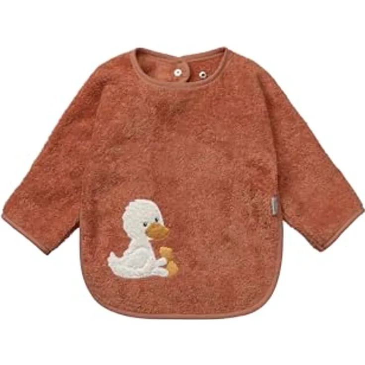 Sterntaler Ärmellätzchen aus Frottee mit Druckknopf und Ente Edda Lou Applikation, saugfähig, für Jungen und Mädchen, gelb