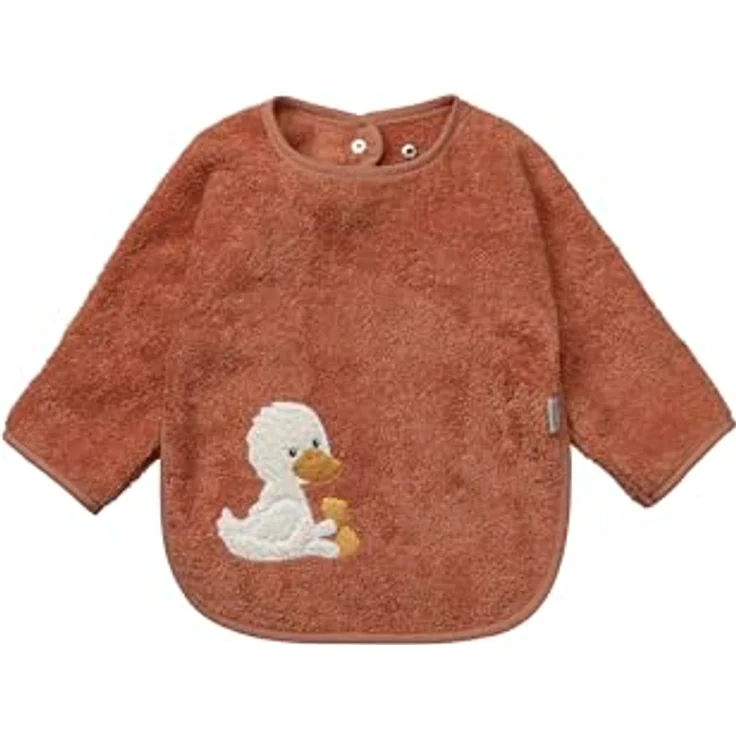 Sterntaler Ärmellätzchen aus Frottee mit Druckknopf und Ente Edda Lou Applikation, saugfähig, für Jungen und Mädchen, gelb – Bild 1