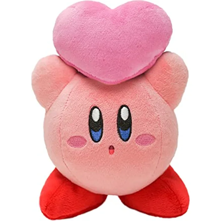 Together Plus Nintendo Kirby Plüschtier mit Herz 16 cm - Offiziell lizenziertes Nintendo Produkt, hochwertige Verarbeitung, ideales Geschenk
