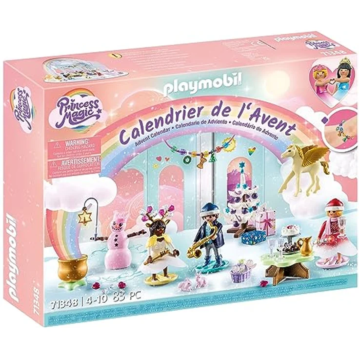 PLAYMOBIL Adventskalender 71348 Weihnachtsfest unter dem Regenbogen, Weihnachtsfest mit den Regenbogenprinzessinnen, Adventszeit voller Überraschungen, Spielzeug für Kinder ab 4 Jahren – Bild 2
