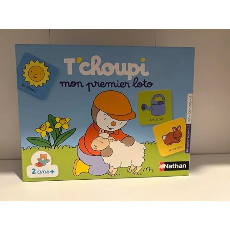 Nathan T'choupi 31000 Brettspiel, Kartenspiel Matching mit 32 Bildern und 4 großen Brettern für Kinder ab 3 Jahren