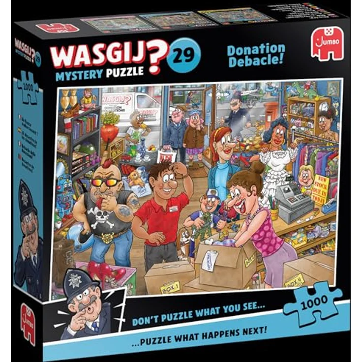 Wasgij Mystery 29 Donation Debacle!, 1000 Teile Puzzle mit fantasievoller Darstellung und spannenden Überraschungen – Bild 9