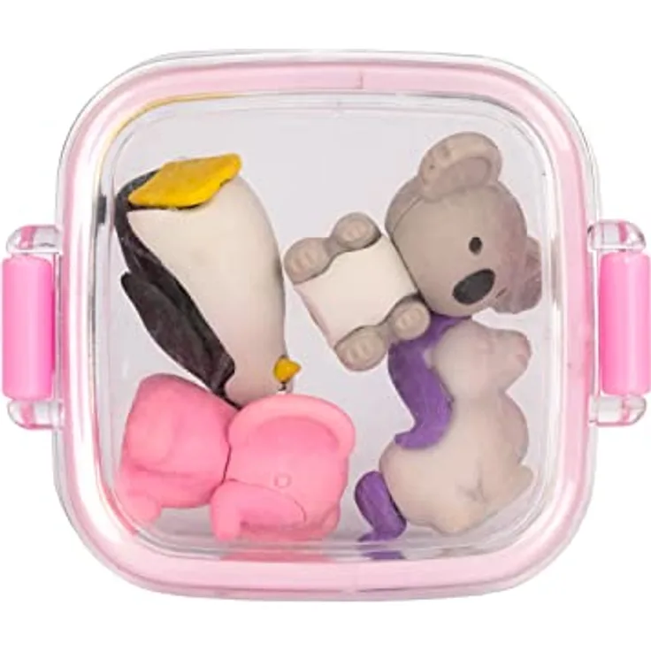 Idena 20113 - Radierer in Box, 4 Tiere