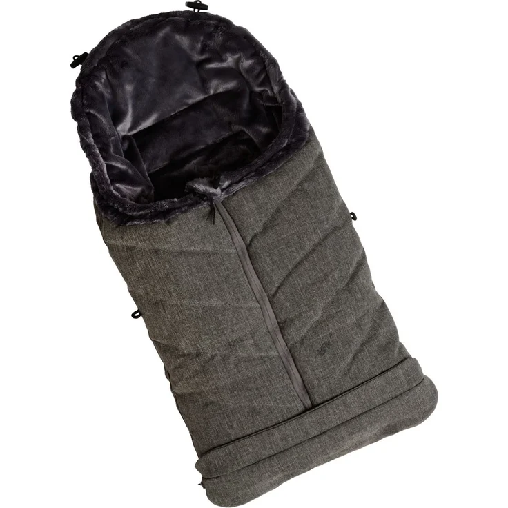 TFK Thermo-Fleece Fußsack, verlängerbares Fußteil, wasserabweisend, Premium Grey
