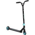 HOMCOM Stunt Scooter mit 360° Lenkung, ABEC 9 Kugellager, 100mm Kunstleder Räder, Tretroller aus Aluminium Stuntscooter bis 100kg belastbar, Kickscooter Trick Roller Funscooter für Kinder ab 14 Jahre, blau
