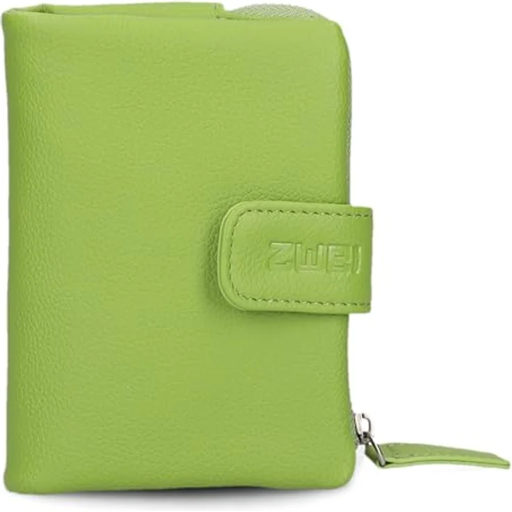 ZWEI Mademoiselle M.Wallet MW5, Geldbörse aus weichem Kunstleder mit zahlreichen Fächern, Grün – Bild 2